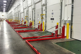 Spill retention barriers for loading docks